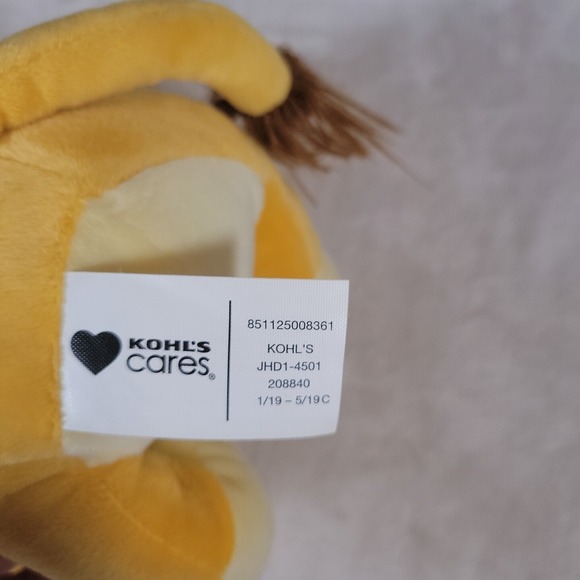 Kohls Cares Carnivores Gold Lion‎ Plush Stuffed Animal 2019 10.25" - Picture 4 of 5